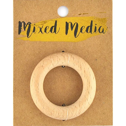 50mm Round Beechwood Ring